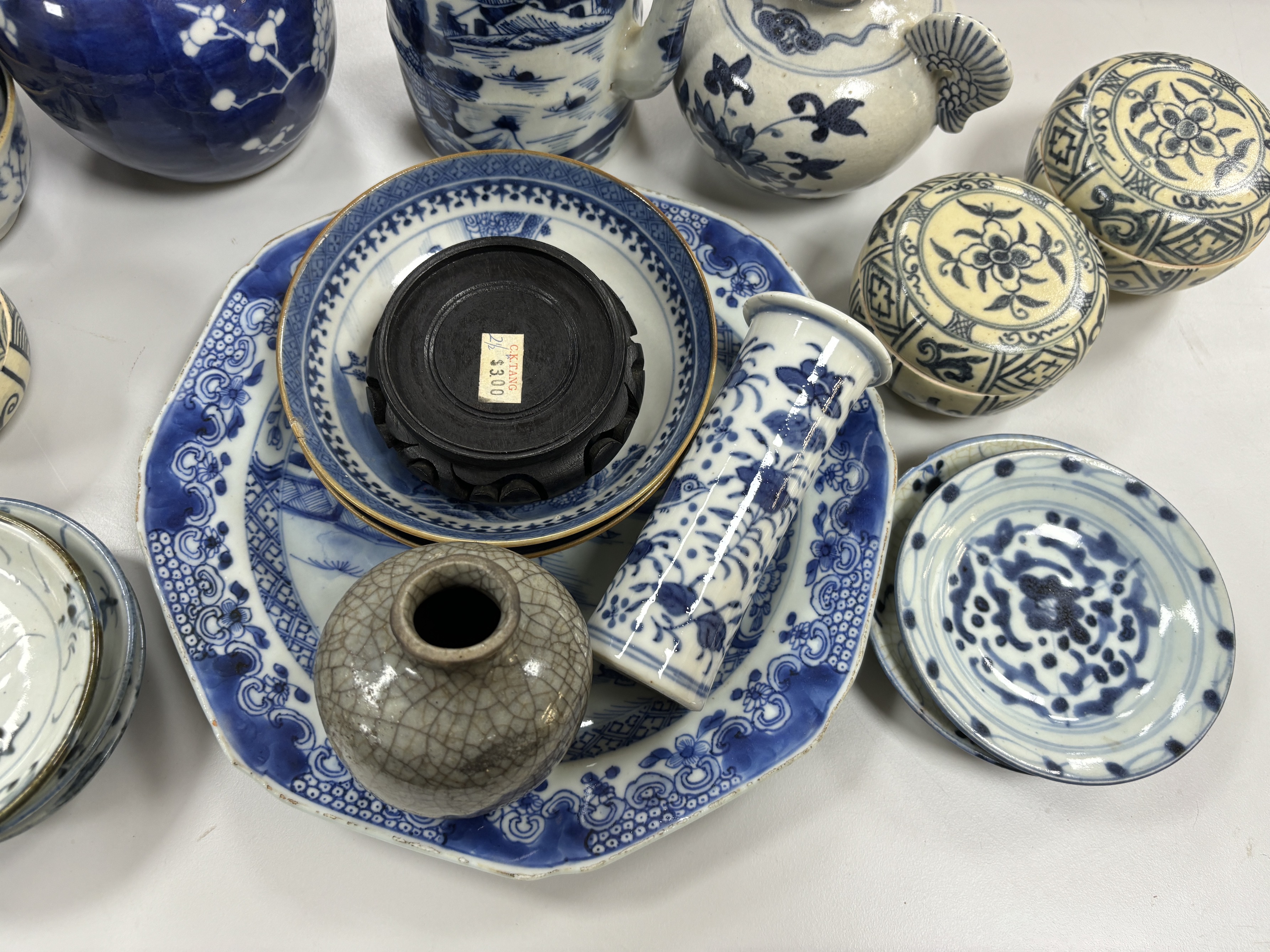 A quantity of Chinese and Annamese blue and white ceramics, 19th century and later